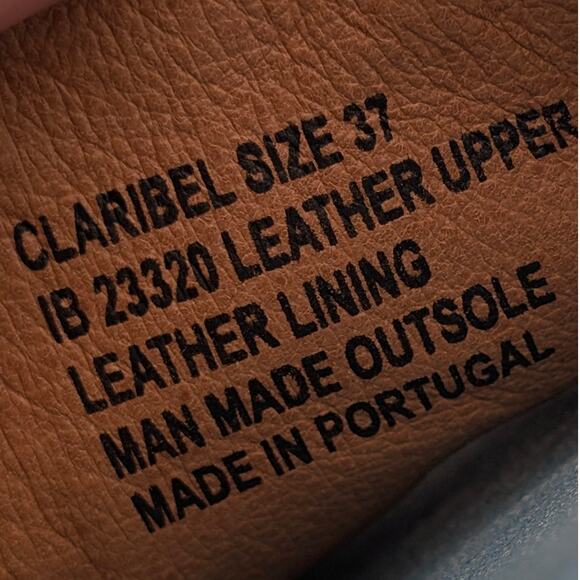 Miz Mooz Claribel Leather Slide Sandals Women's Teal Blue Size US6.5 EU37 - Picture 7 of 10